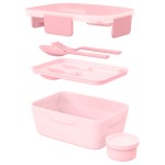 Double Layer Lunch Box with Spoon and Fork 1372