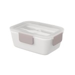 Double Layer Lunch Box with Spoon and Fork 1372